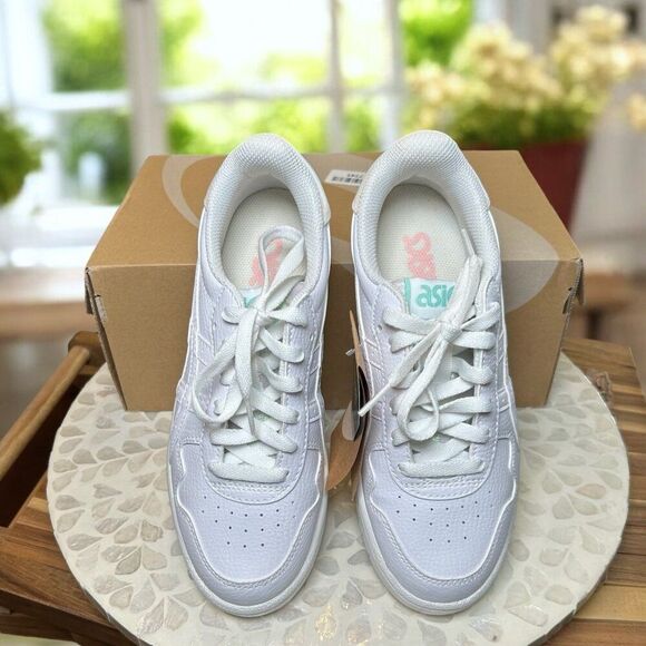 ASICS Japan S Women’s 6 White Leather Iridescent Heel 1202A292-100 NIB - Picture 3 of 10